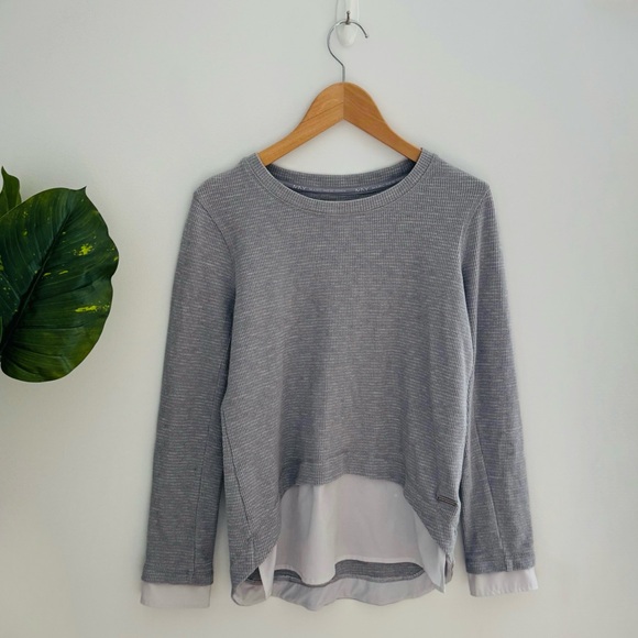 Marc New York Tops - MARC NEW YORK | Textured Long Sleeve Sweater with Layered Hem Size Small